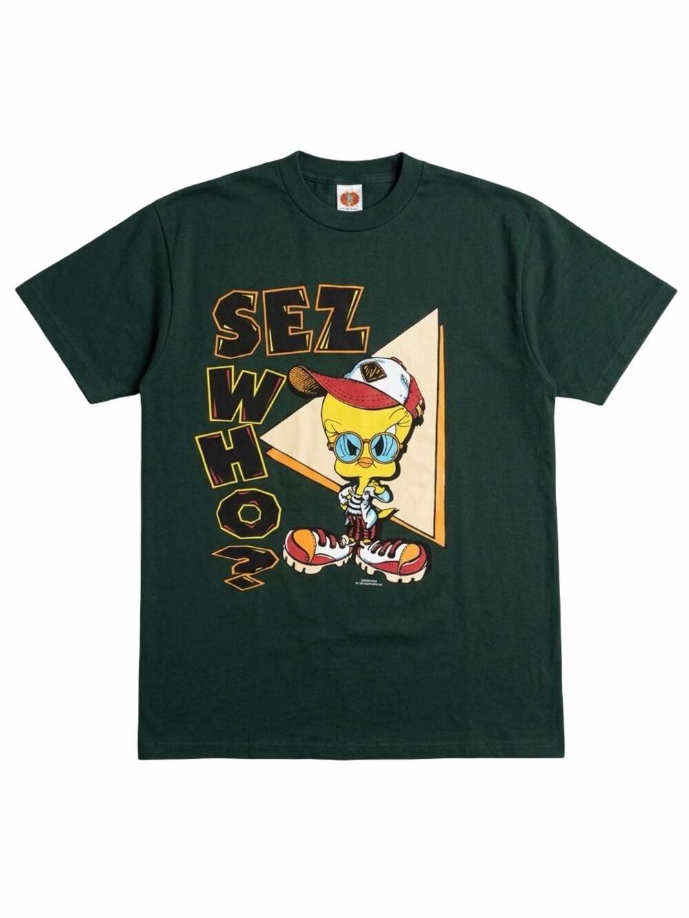 Vintage 1997 Looney Tunes Tweety Bird Sez Who Graphic T-Shirt XL Green